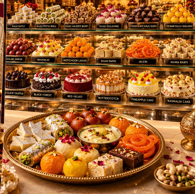 Royal Sweets mithai counter